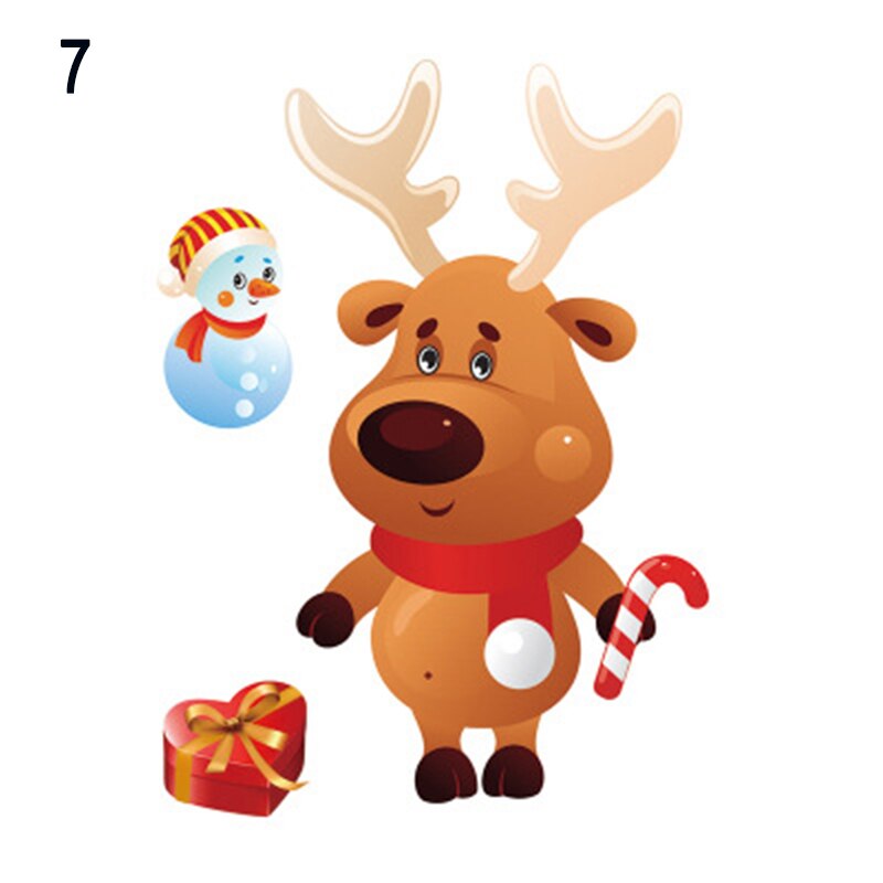 Christmas Window Stickers Christmas Decorations Window Clings DIY Cartoon Sticker Kids Xmas E2S: Purple