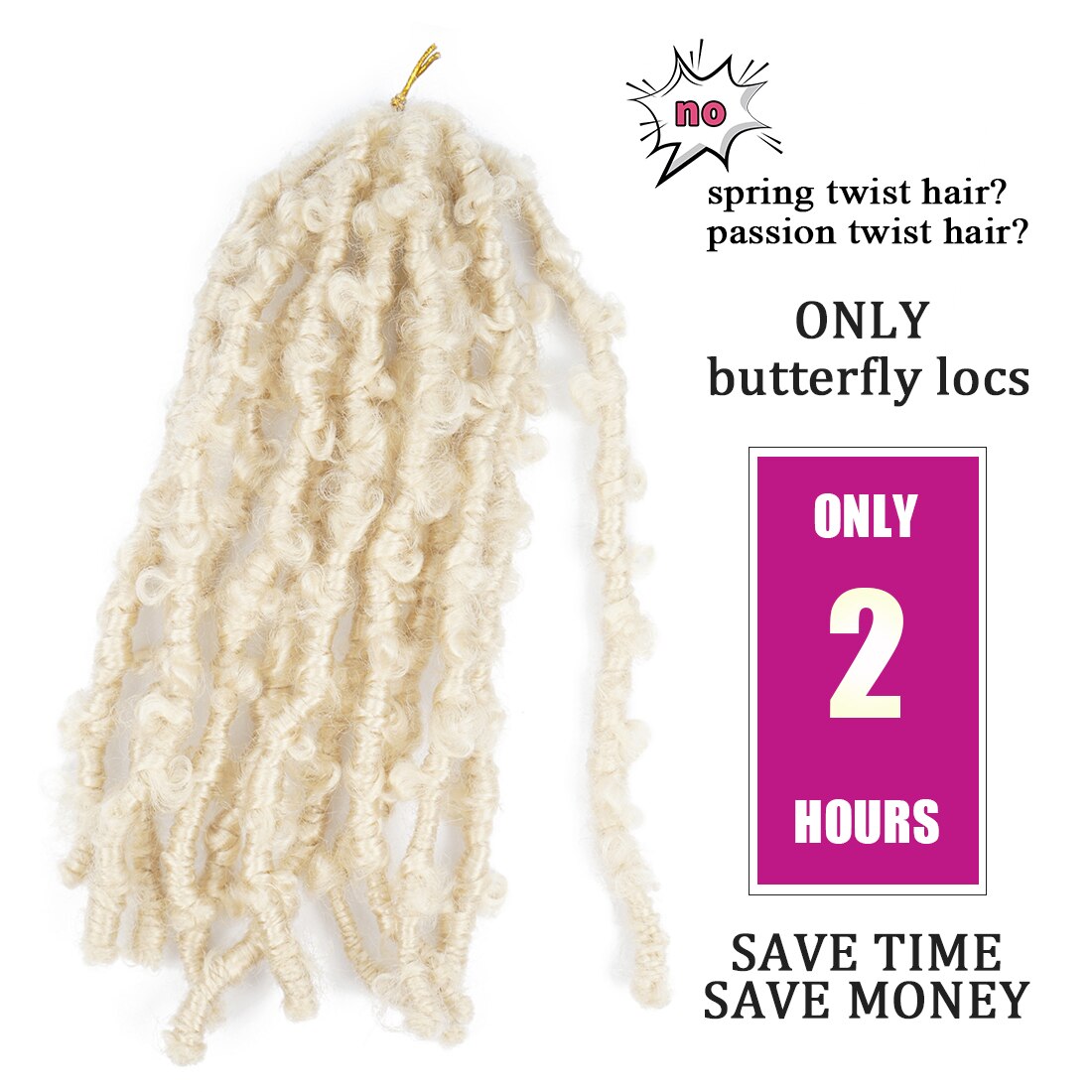 12 Inch 613 Blonde Synthetic Butterfly Faux Locs Crochet Braids Hair Extensions For Women 20 Strands Natural Black Braiding Hair
