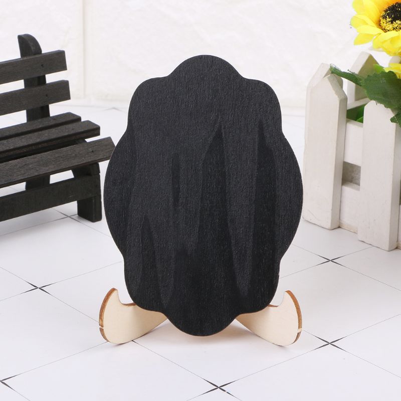 10 stücke Holz Mini Tafel Wolke bilden Tisch Zeichen Memo Nachricht Stehen Kreide Bord Hochzeit Party Dekoration Lieferungen