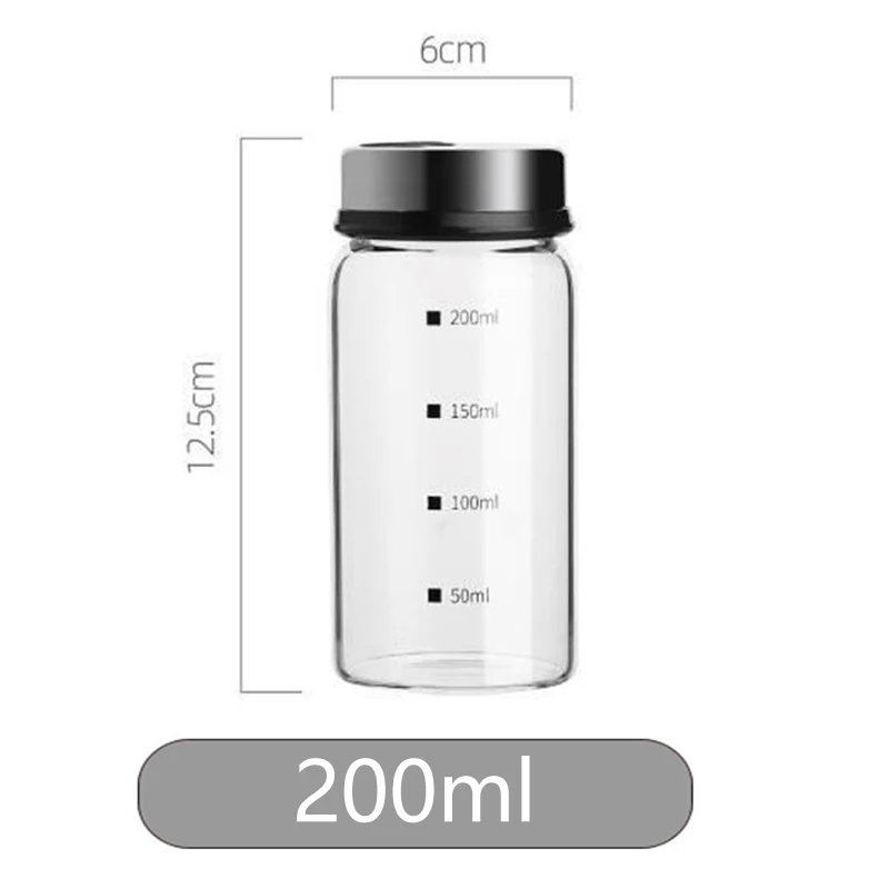 150/200/300/450ml High Borosilicate Glass Seasoning Jar Pepper Spice Shaker Kitchen Salt Sesame Solid Condiment Dispenser Bottle: light green