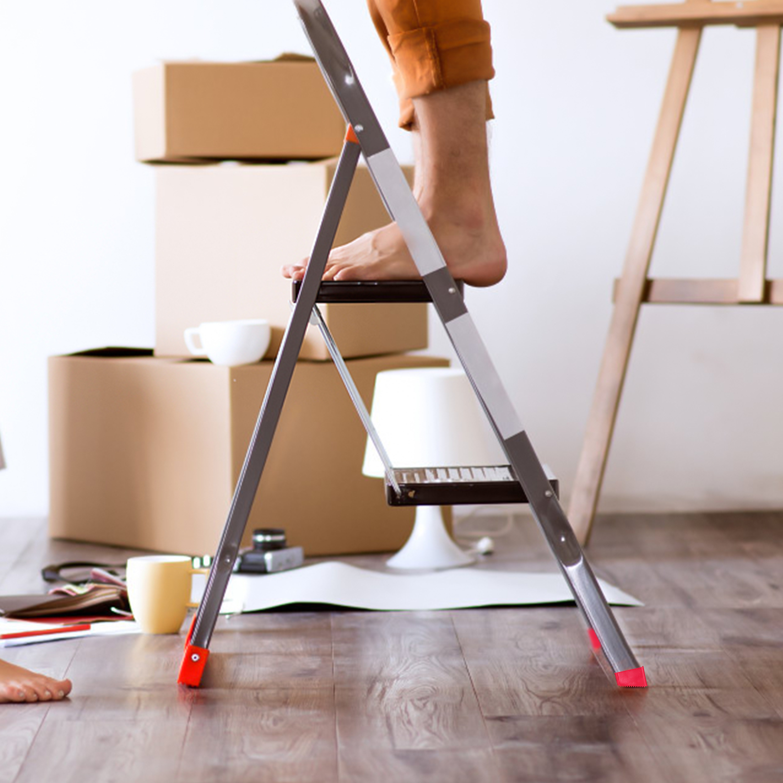 4 Pcs Ladder Non-slip Feet Attic Foot Cover Universal Rubber Covers Furniture Legs Bottom for Rosy Step Ladder Feet Protect Pads