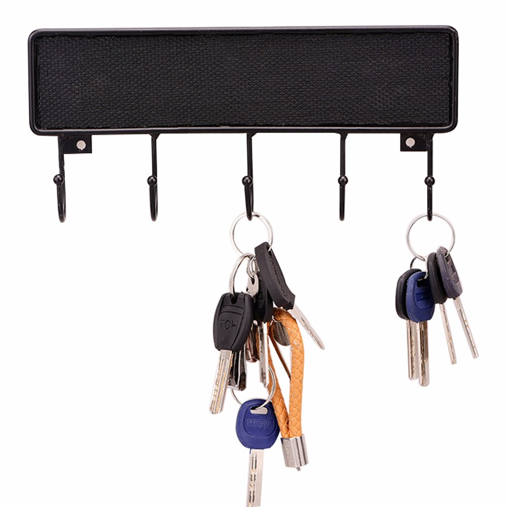 Hook Wall Hanger Mounted Hooks Key Holder for Door Coat Clothes Hanging Home Organizer Keys Rack with Screws Decorative Crochet