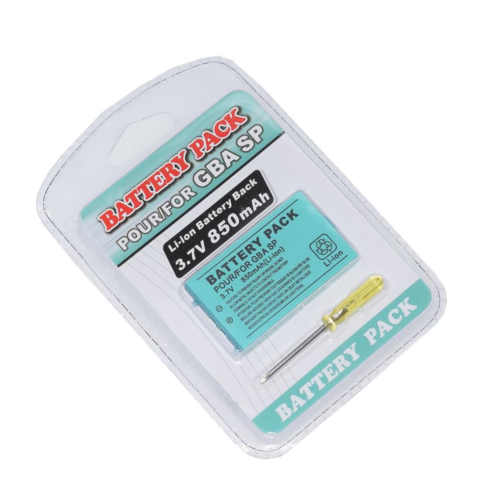 Batería recargable para Nintendo Game Boy Advance SP Systems + destornillador