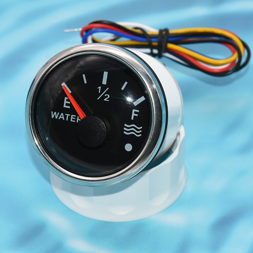 AD Digital Water Level Gauge 100-500mm Water level sensor 0-190ohm Fit Boat Car Fuel Level Gauge Meter with Red Backlight 9-32V: Only Gauge BS