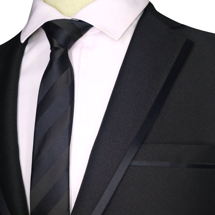 exclusif 59 "Long 5CM hommes maigre cravates noir Polyester soie rayures points Jacquard étroit mince cravate homme cou cravate fête