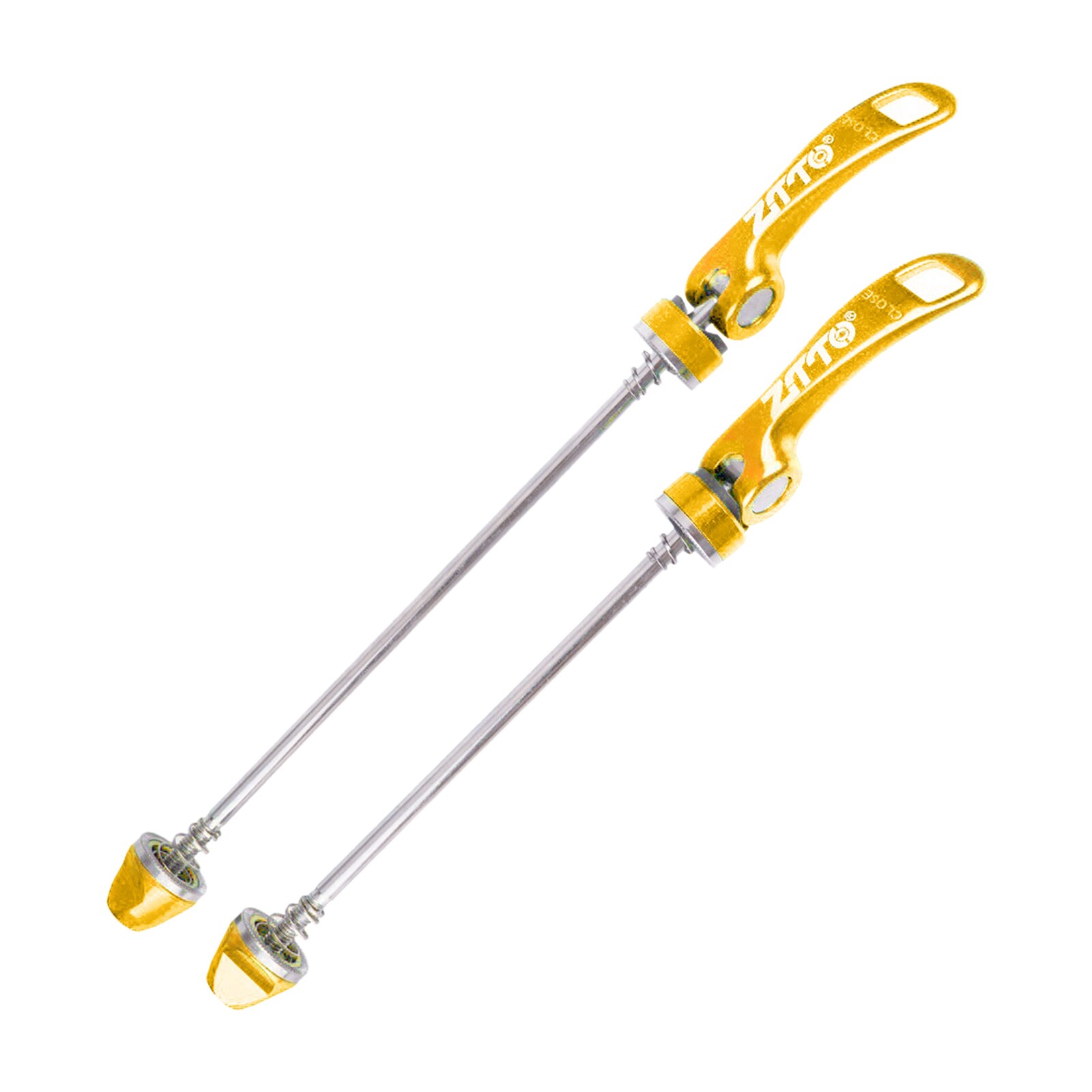 Eje hueco delantero y trasero para bicicleta, accesorio de liberación rápida para bici de montaña, MTB y BMX, 1 par: Golden