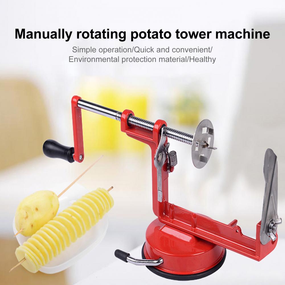 Potato Slicer Red Manual Potato Slicer Sturdy Stable Efficient Portable Potato Cutter