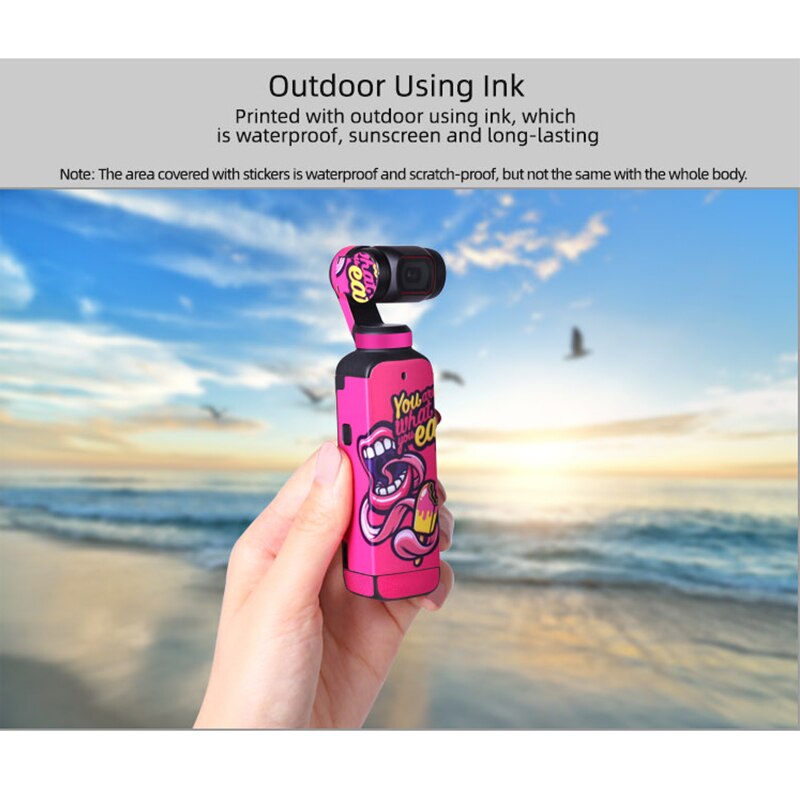 Colorful Decals Stickers Protective Film Waterproof PVC Body Case Cover For DJI OSMO Pocket 2 Handheld Gimbal Camera Accessories