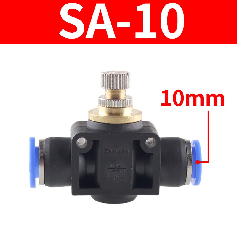 1Pcs PA/SA connector manual components plastic combined direct governor throttle valve fast push tube pneumatic accessories: SA 10