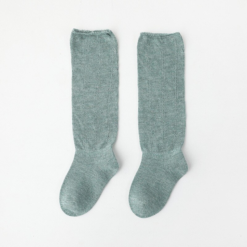 Baby Kniekousen Meisjes Jongens Katoen School Sokken Voor Kids Kinderen Baby Lange Buis Been Warme Lente Zomer Herfst sokken: green / 3-5 years old
