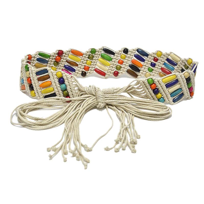 Merke sommer strikket belte: beige