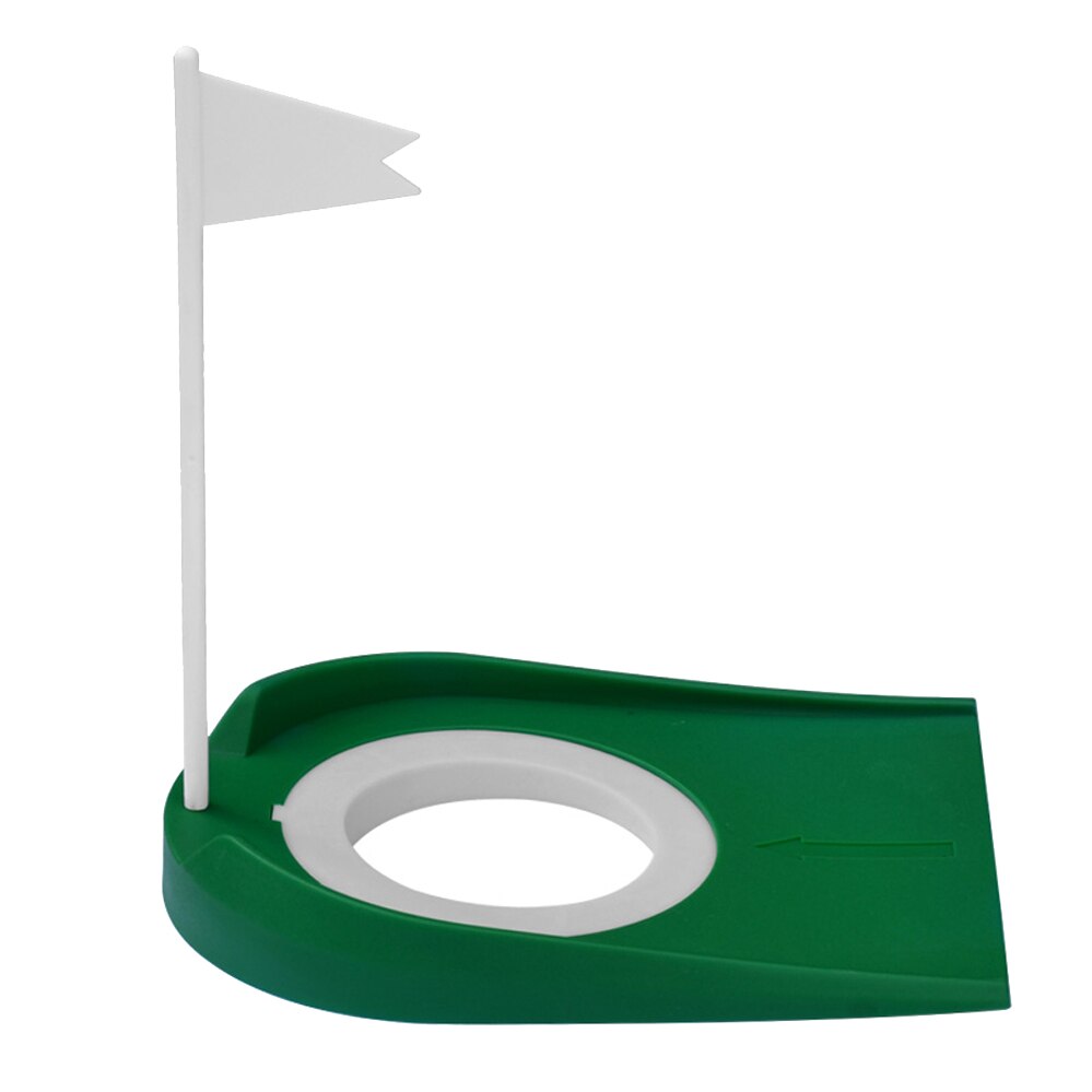 1pc Indoor Golf Putting Cup with Hole Flag Ball Training Putter Practice Aids Rubber Putting Cup 4 1/4" Green