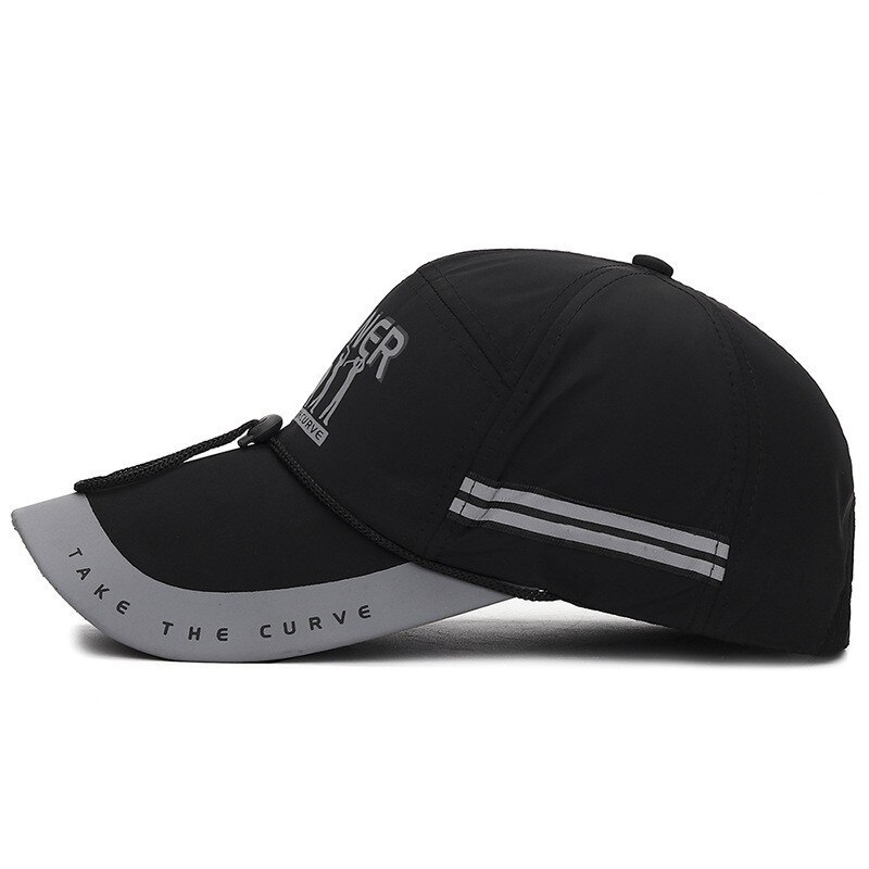 Baseball Cap Männer Frauen 100% Baumwolle Dicker Material Krempe Länger Keine reizung der Haut Plain Schwarz Sport Cool Einstellbar