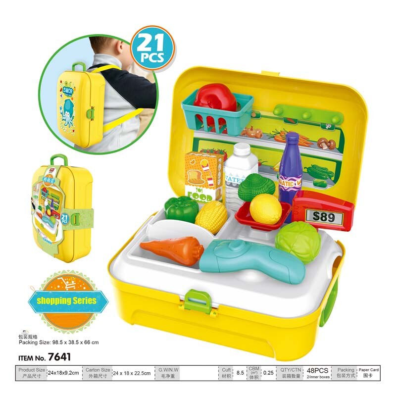 20148 del bambino Giochi Di Imitazione Cucina Giocattolo di Plastica Per Bambini Educativi di Taglio Frutta Verdura Cesti di Cottura Cibo Giocattolo Per I Bambini: 6