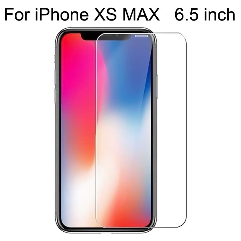 2 pièces En Verre Trempé Film Pour iPhone XS MAX 4 4s 5 5s SE 5c X XR protecteur D'écran Pour iPhone 7 8 6 6s Plus 7 Verre Protecteur: For iphone XS MAX / 1 Piece