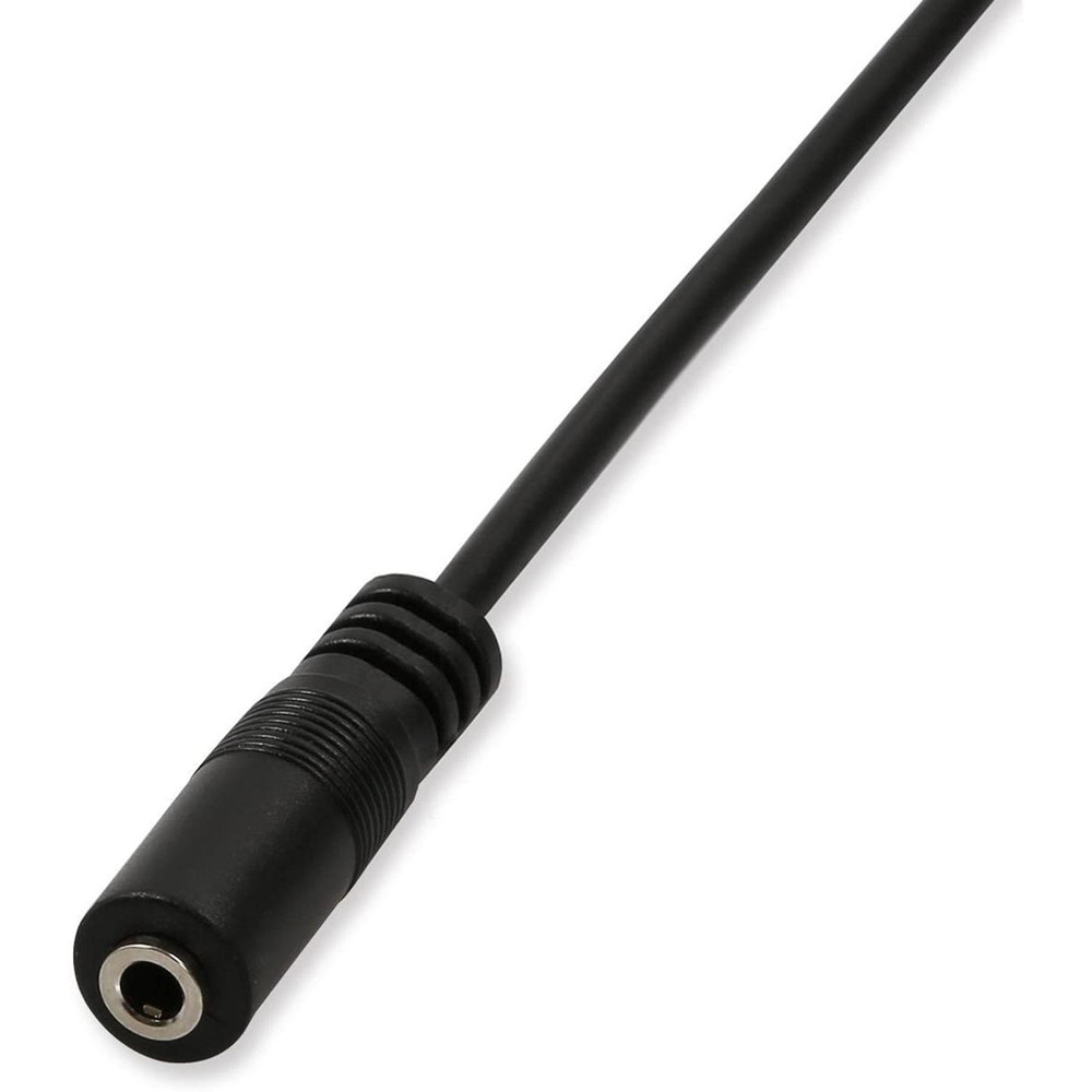 (2-Pack) Micro USB Male to 3.5mm Jack Female Audio Cable Cord for Active Clip Mic Microphone Convert Adapter -1Feet (Black)