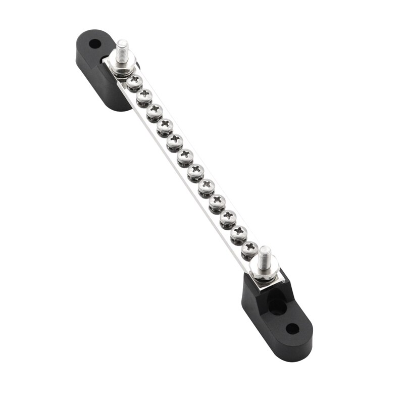 12 Punt Bus Bar 100amp Rail Junction Voor Auto Boot Marine Power Distributie Terminal Blok