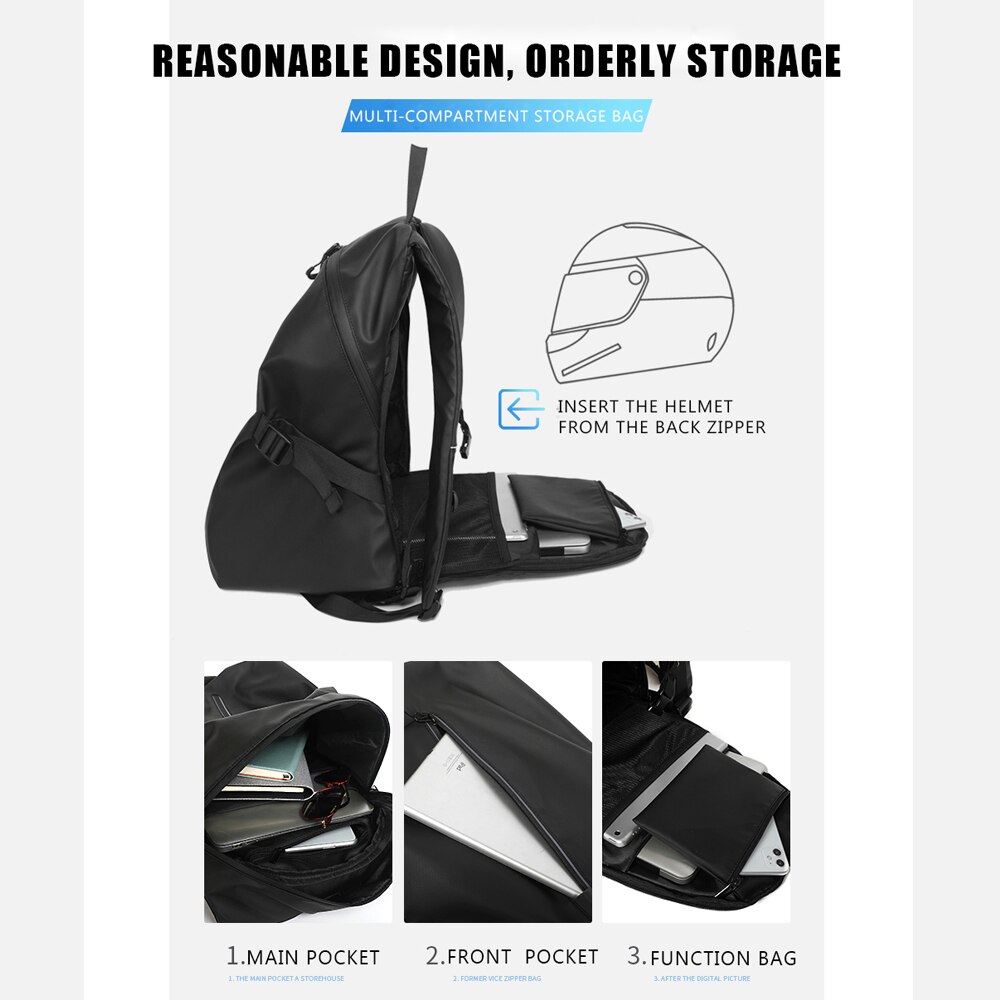 motorcycle helmet backpack bag female motorcycle riding bag waterproof travel bag large capacity backpack male