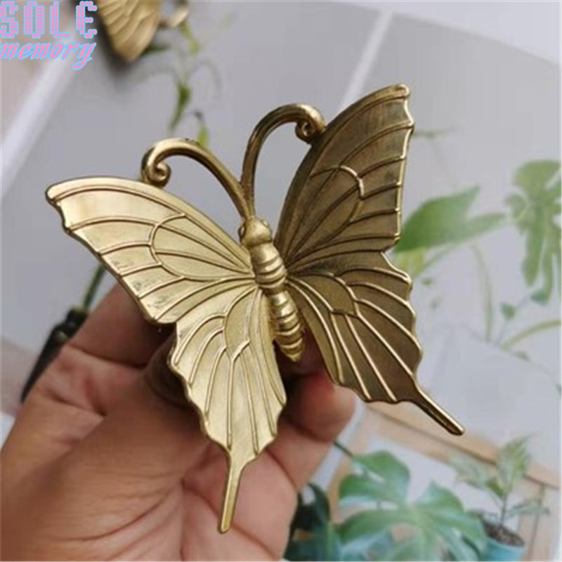 Luxury Brass Dragonfly butterfly Door Handle Cupboard Drawer Pull Kitchen Cabinet Wardrobe knobs Kids Room Hardware: B