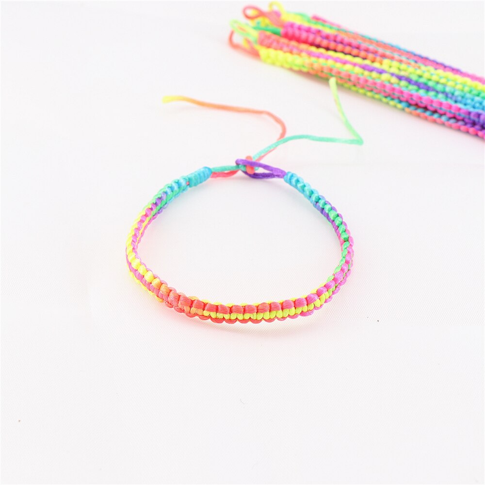30 teile/los Geflochtene Baumwolle Seil Manschette Freundschaft Paar Liebe Armbänder Für Mann Frauen Schmuck