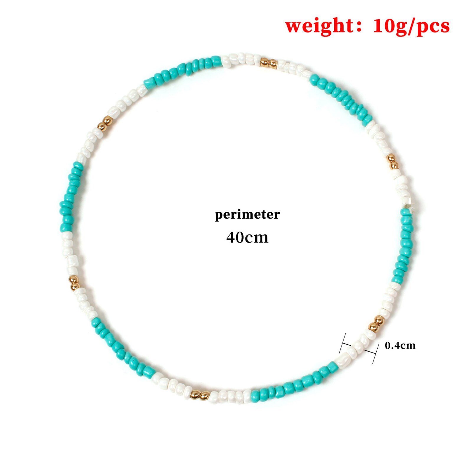 Naszyjnik w stylu boho mały naszyjnik ze szklanymi koralikami Multicolor krótki Chokers Charm naszyjniki słodki naszyjnik dla kobiet dziewczynki 40cm długości