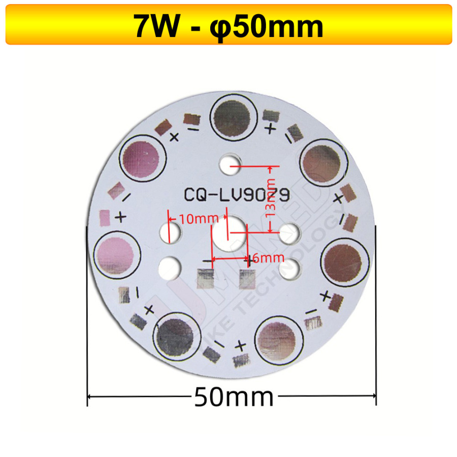 Placa de seguimiento de luz LED, base de placa de aluminio, placa PCB LED para chip led de alta potencia, 1W, 3W, 5W, 7W, 9W, 12W, 15W, 18W, 21W, 24W, 30W: Blanco