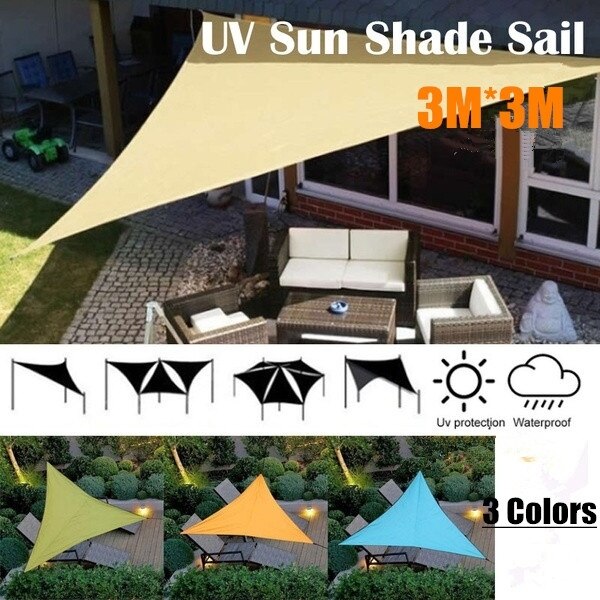 Waterproof Triangular UV Sun Shade Sail Combination Net Triangle Sun Sail Tent