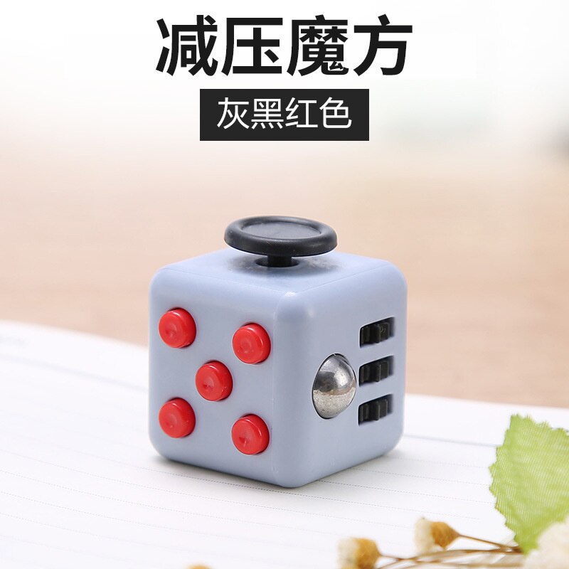 Cubos Antiestrés Para Niños Y Adultos, Juguetes Sensoriales De Descompresión Para Aliviar El Autismo, Juego De Manos: 1 Gray Red Black