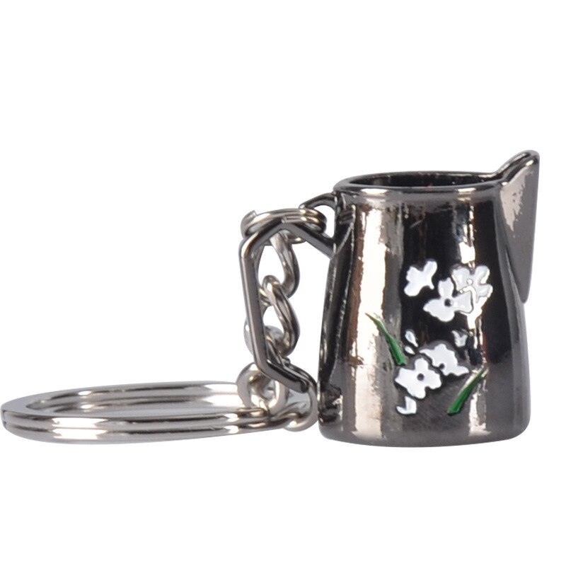 Couple Espresso Accessories Coffee Key Chain Mini Coffee Tamper Beautiful Coffee Keyring Cafe for Coffee Lovers Keychain: G