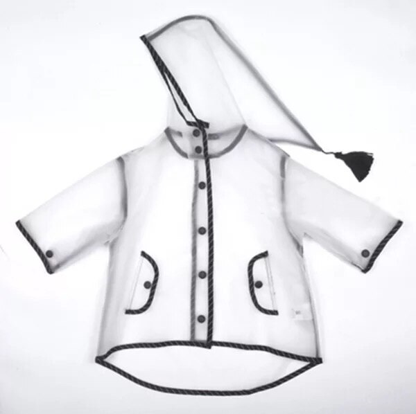 Baby Wasserdichte Regenmantel Polyester Jungen Mädchen Kleidung Regenbekleidung Kind Transparenz Jacke Mantel Regenbekleidung freundlicher Regenanzug: 6T