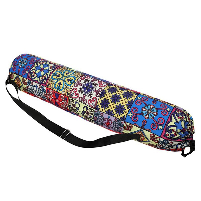 home indoor Yoga Mat Storage Bag Printed Zipper Drawstring Bags Carrier Organization Tool With Straps