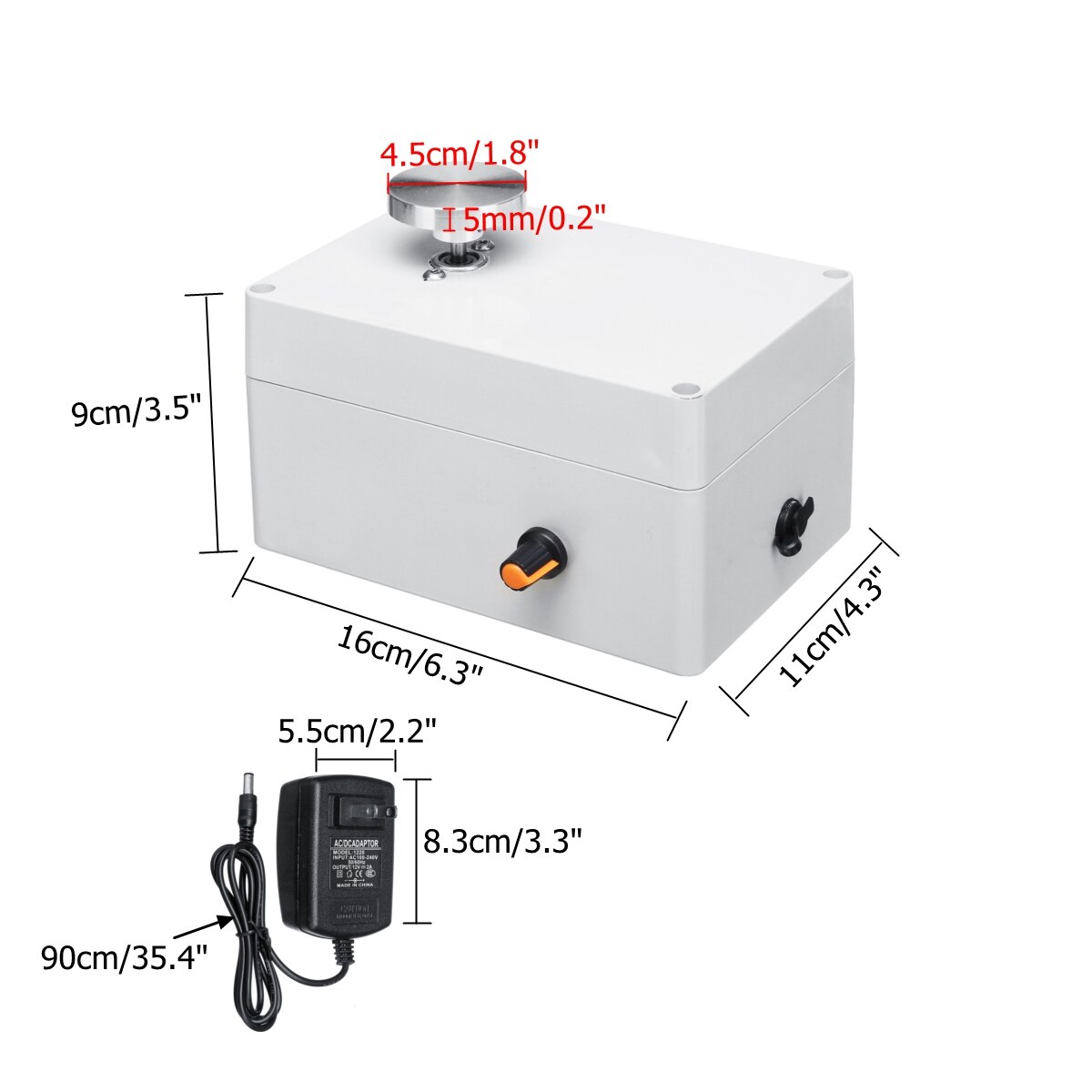 12V Aluminium Mini Vingertop Aardewerk Wiel 4.5Cm Draaitafel Knop Traploos