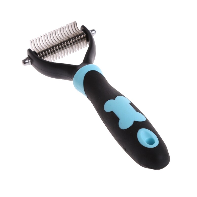 Dog Pet Brush Dematting Grooming Deshedding Tool Trimmer Comb Rake 10/13/18 Blades U90A: Blue L
