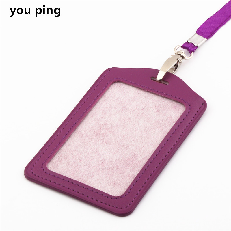 11 Colour PU Card Cover Bus Card Badge Lanyard Business Credit Cards Bank ID Card school supplies