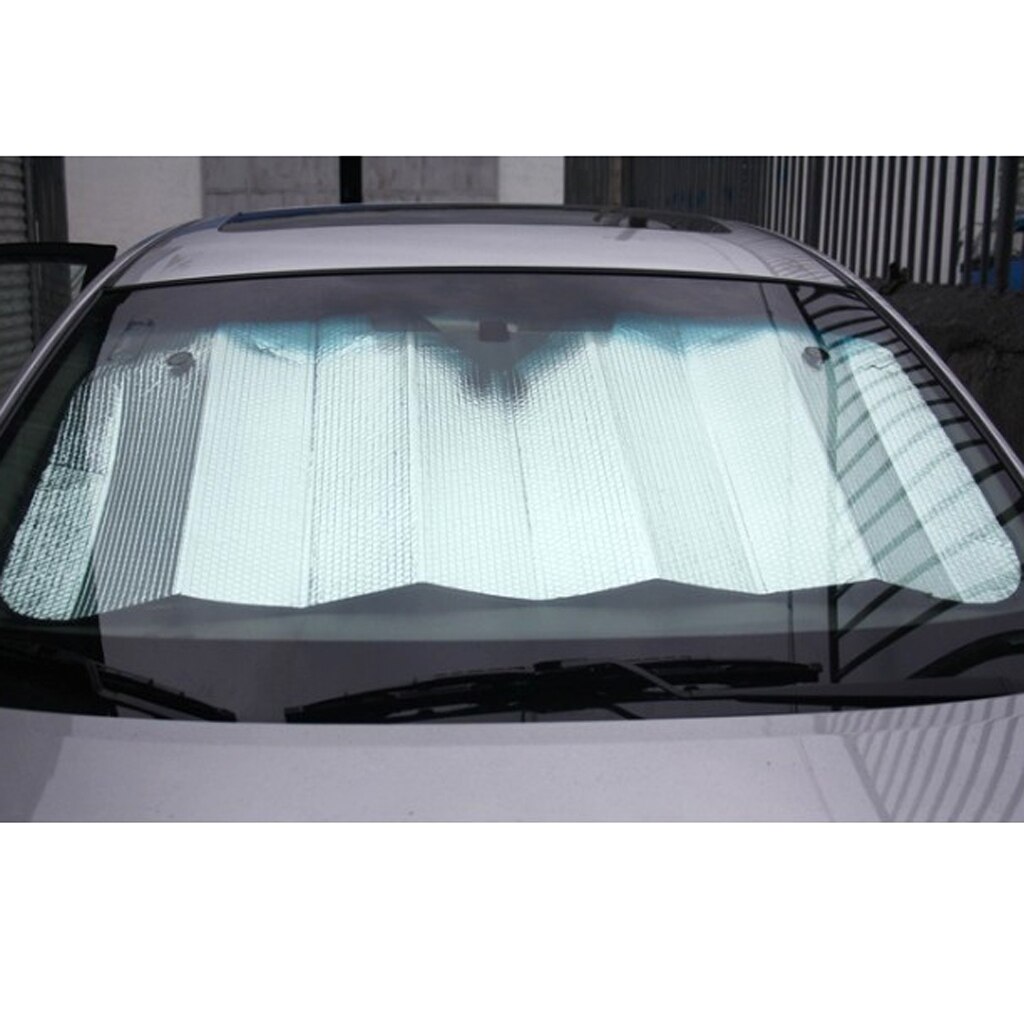 Auto bil solskærm foldbar metallisk solskærm forrude reflekterende skygge cover