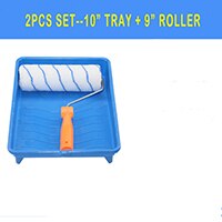 3 pçs rolos de pintura bandeja 10 Polegada pincéis de pintura conjunto de rolos de espuma de tinta artesanal lã de água uso doméstico parede decorativa diy ferramentas: 2pcs set