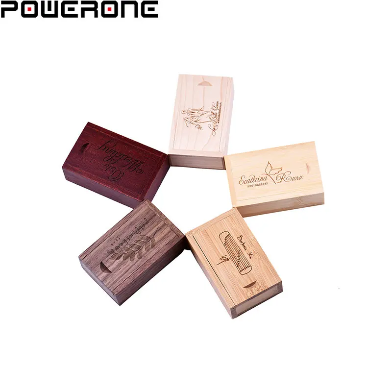 1 Uds. Unidades Flash USB con logotipo personalizado gratis, unidad colgante de bloque de madera de 64GB, unidad de bolígrafo de de boda de 32GB, memoria USB 2,0 de 16GB, 8GB, 4GB