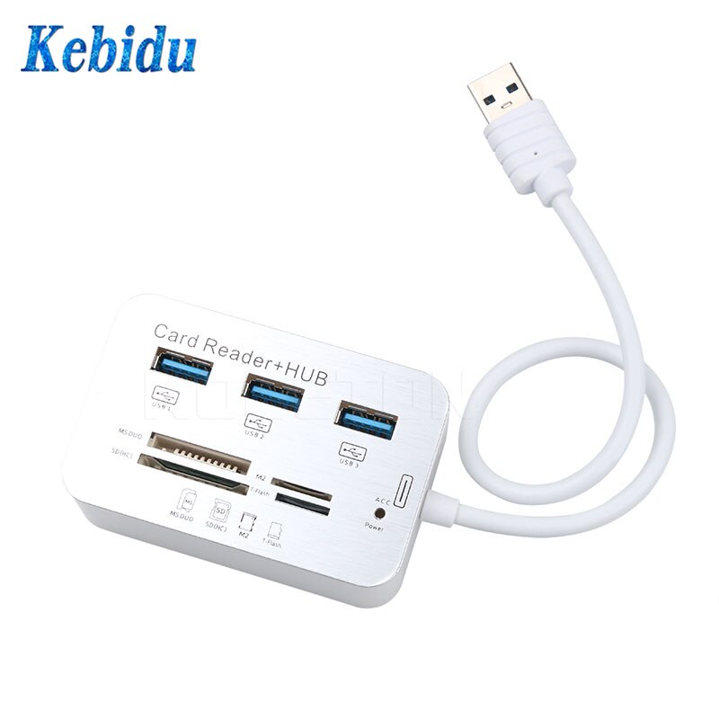 Kebidu High Speed 3.0 Combo 3 Ports USB Hub Card Reader All In One USB 3.0 Hub For PC Computer Accessories Notebook