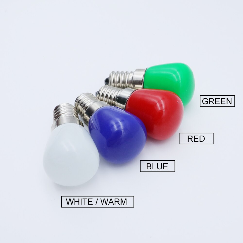 Mini  e14 led pære 2w ac 220v led lampe til køleskab krystal lysekroner belysning hvid / varm hvid / rød / blå / grøn