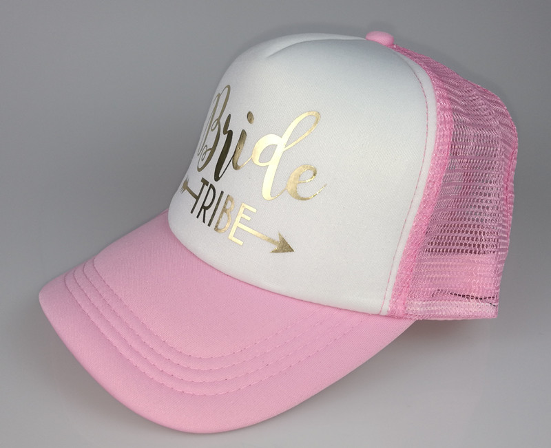 C &Ampere; Fung BRAUT Stamm trucker hüte Bachelorette Hysterese Kappe Team Braut Neon- Gold knapp Pfeil Gittergewebe Baseball Hütte kappen: Stamm Rosa 1