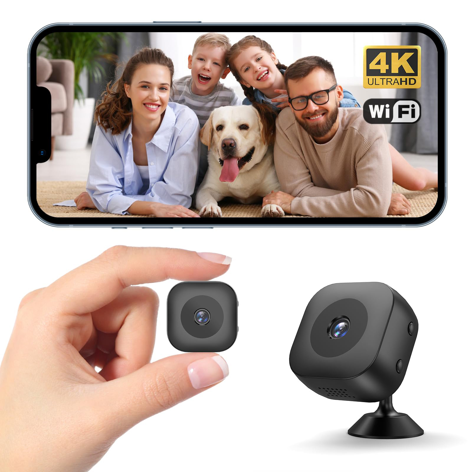 Xiaomi WiFi HD Wireless WiFi Camera Home Security Charge Camera Babymonitor Night Version Voice Video 360° Human Detection: Red