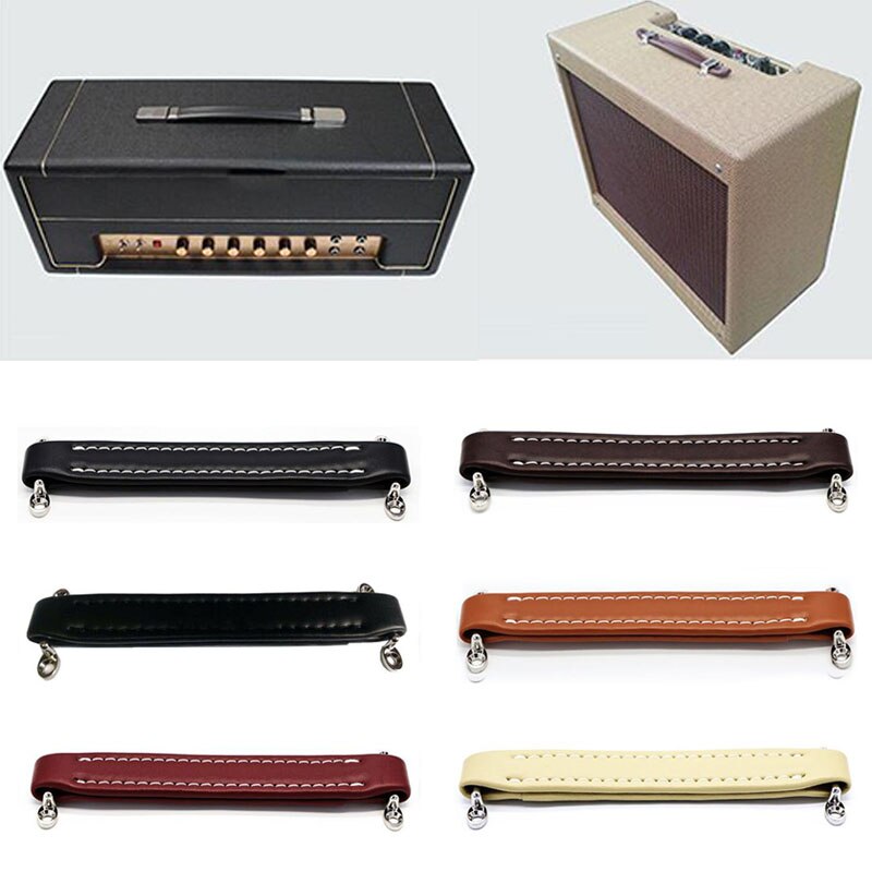 Amplificador de guitarra de estilo Vintage, correa de cuero para manillar, instrumentos musicales, ukelele, otros accesorios de piezas de engranaje