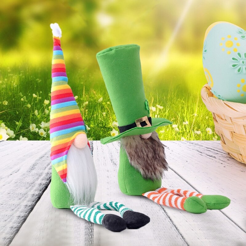 Patricks Schild Tomte Plüsch Puppe irisch Kobold Skandinavischen Gnom Nisse Kleeblatt Ornamente Dekorationen