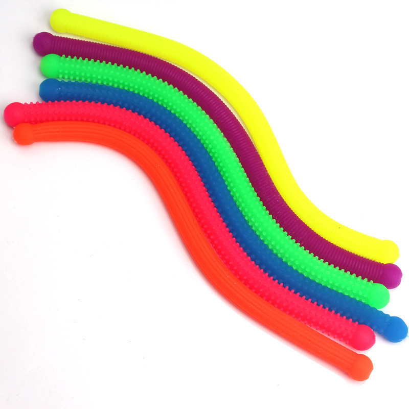 Soft Rubber Noodle Elastic Rope Toys Stretch String Decompression Toy Stretchy String Fidget Relief Stress Vent Toys ZLL