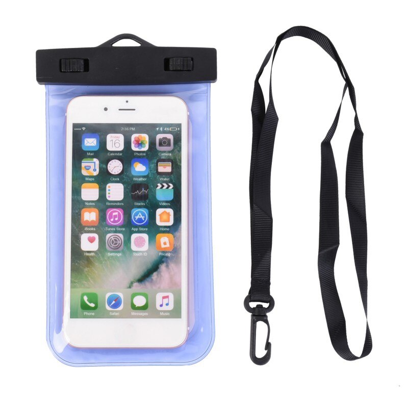 Universal flyde airbag vandtæt bærbar undervands mobiltelefon pose tør taske taske berøringsskærm svømmetasker tør sag