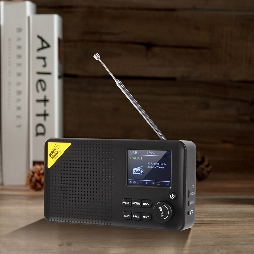 Portable DAB FM Receiver Digital Radio Bluetooth 5.0 USB Rechargeable Home FM Receiver Rechargeable Lightweight Home Radio