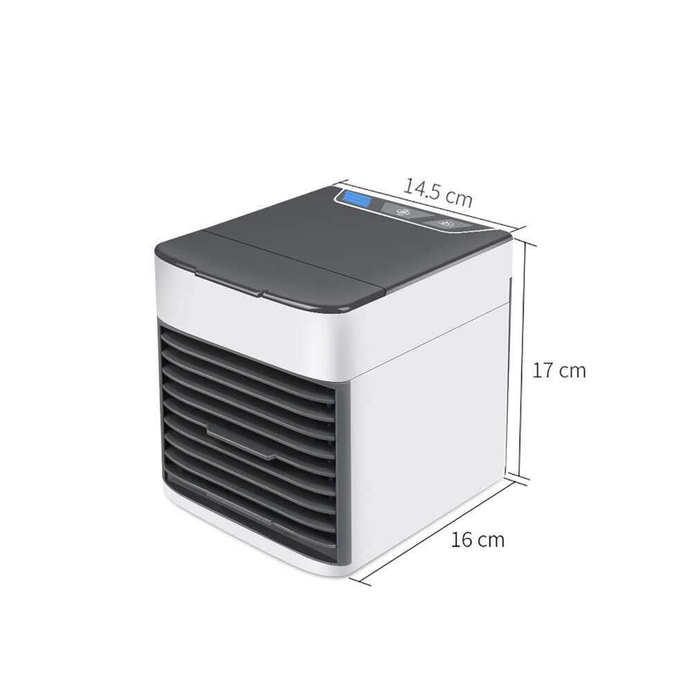 Mini climatiseur Portable 7 couleurs, USB, ventilateur, espace personnel, bureau, maison, chambre à coucher: White