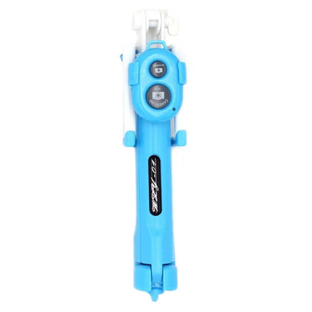 3 in 1 Wireless Mini Selfie Stick Rod Tripod with Remote Control Live Photo Holder Self-timer Pole Photographs: Blue