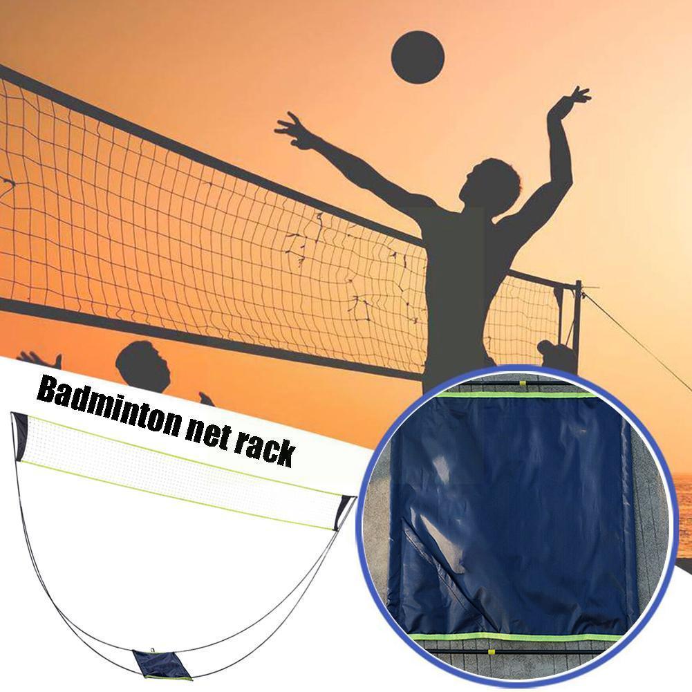 Portable Badminton Net Frame Support Tennis Volleyball Square Mesh Square Net Training Badminton Tennis Shuttlecock Netw F2x8