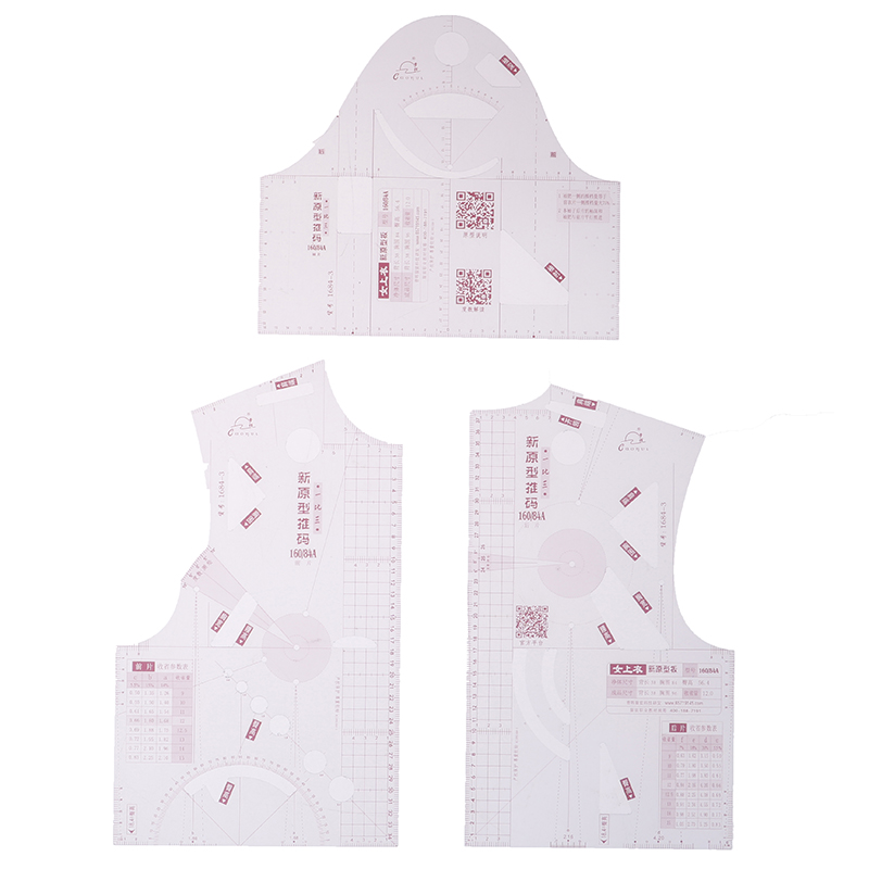 Regla de de tela para mujer, plantilla de dibujo, regla de prototipo artesanal de ropa, herramientas de costura, 1:3